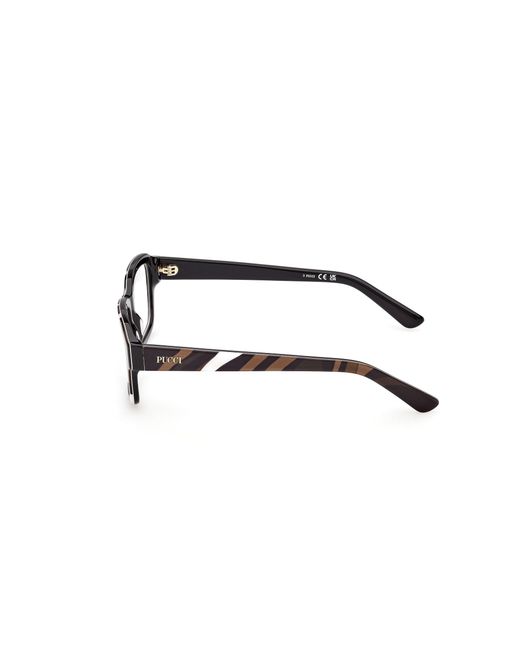 Emilio Pucci Black Ep5283 099 Optical Frames Acetate Squared Normal