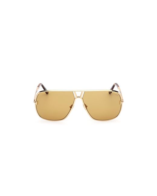 Tom Ford Black Ft1204 Stavros 30E Sunglasses Metal Squared Normal for men