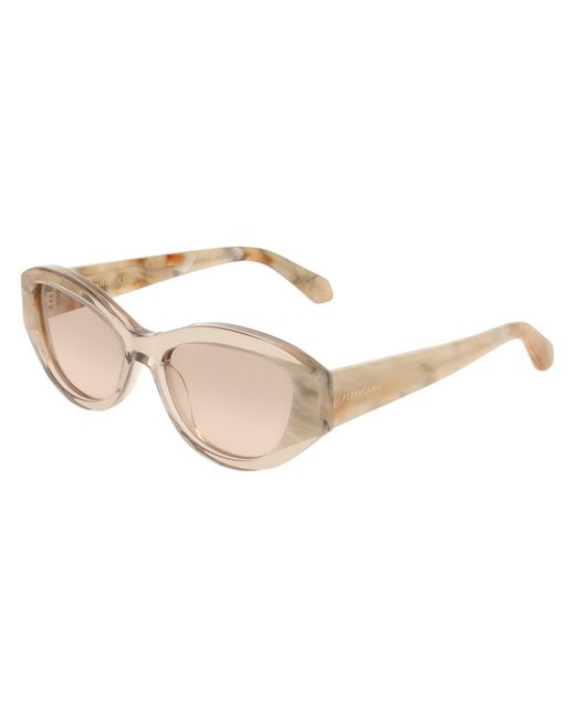 Ferragamo Black Sf2104S 252 Sunglasses Acetate Round Normal