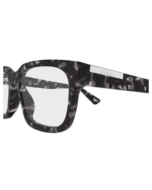 Gucci Black Gg1961O 002 Optical Frames Acetate Transparent Squared for men