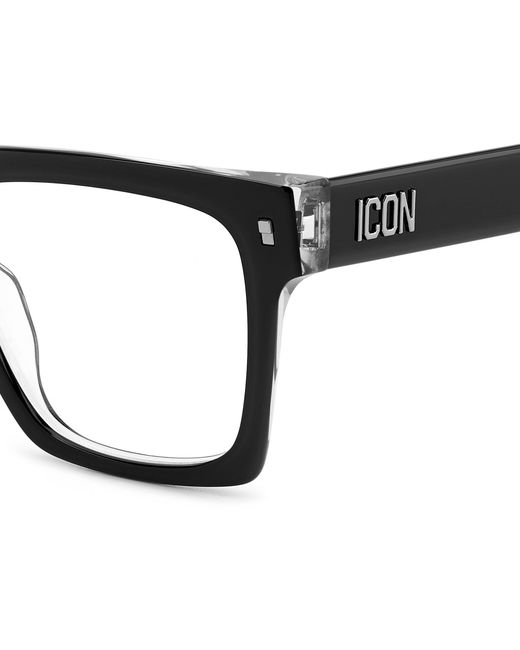 DSquared² Black Icon 0019 7C5 Optical Frames Acetate Squared
