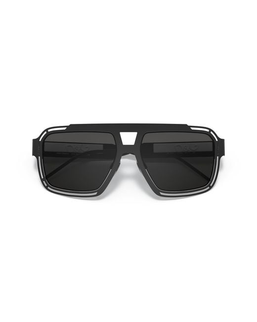 Dolce & Gabbana Black Dg2270 327687 Sunglasses Metal Squared Normal for men