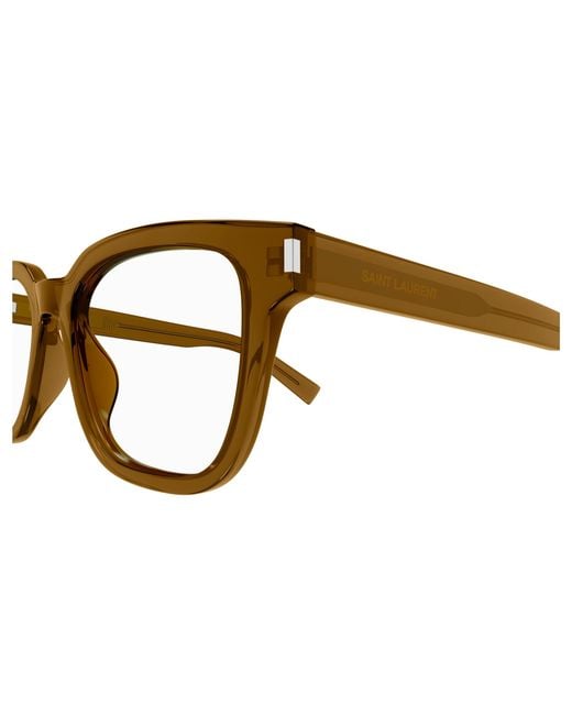 Saint Laurent Black Sl 711 Opt 004 Optical Frames Acetate Transparent Squared for men