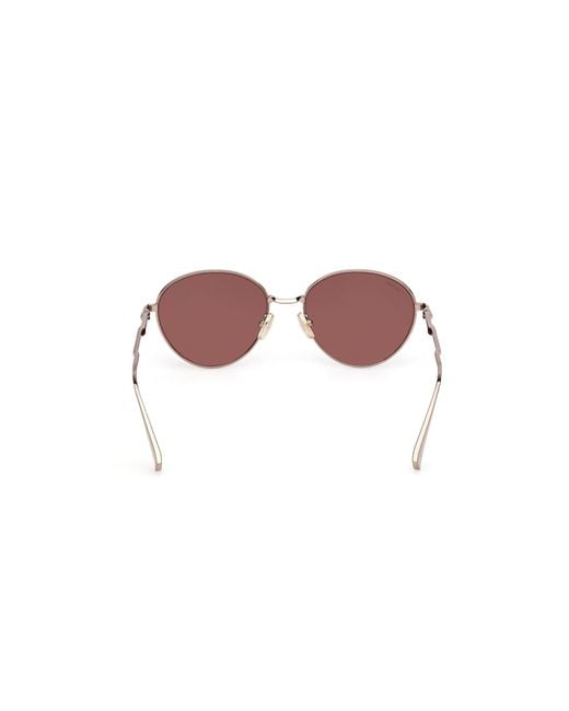 Max Mara Black Mm0200 36S Sunglasses Metal Bordeaux Round Normal