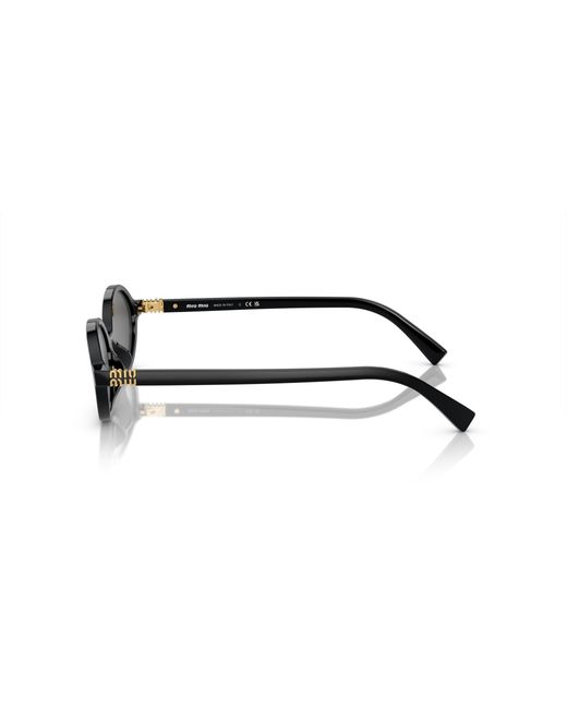 Miu Miu Black Mu 04Zs 1Ab5S0 Sunglasses Acetate Round Normal
