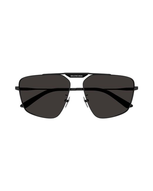 Balenciaga Black Bb0246Sa 001 Sunglasses Metal Geometric Normal for men