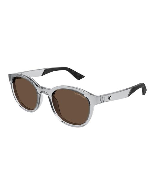 Montblanc Black Mb0398S 004 Sunglasses Injected Round for men