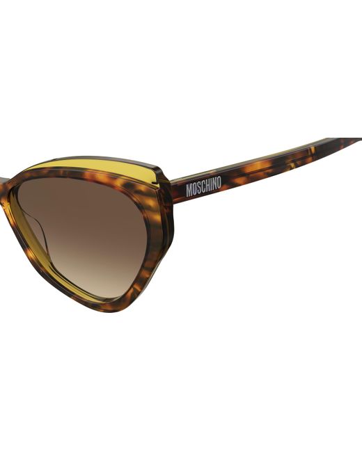 Moschino Black Mos081/S Hjv/Ha Sunglasses Acetate Cat Eye Shaded