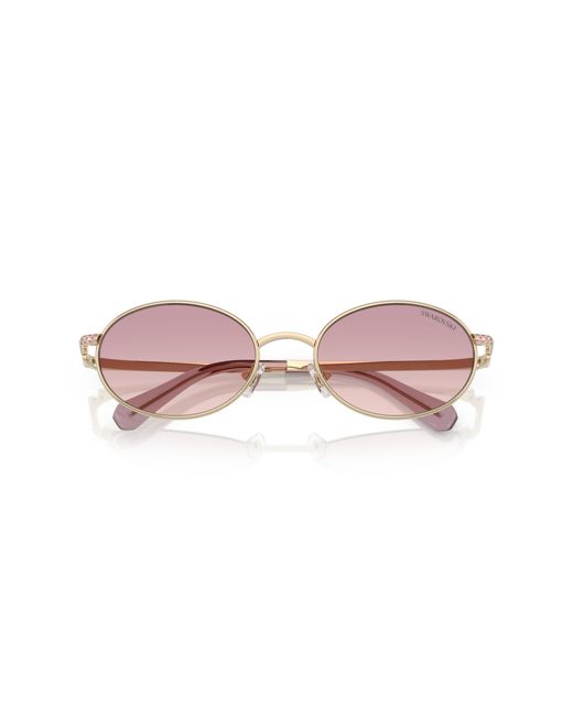 Swarovski Black Sk7033 401368 Sunglasses Metal Round Normal Nuanced