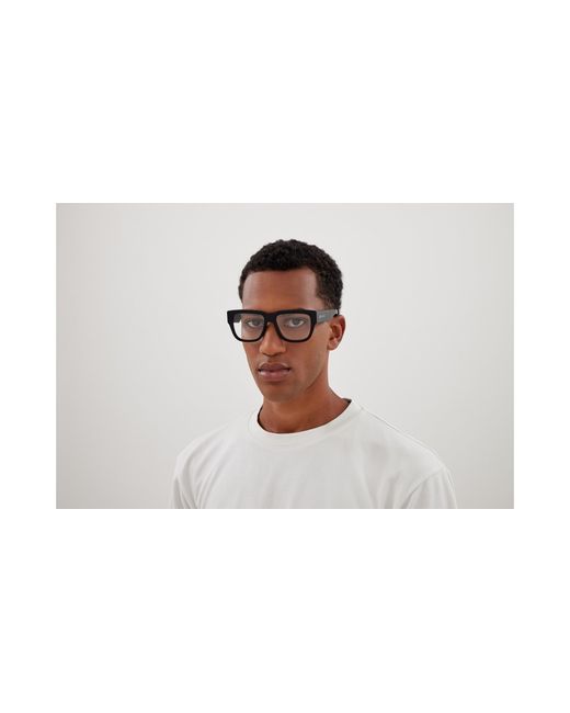 McQueen Black Am0510O 001 Optical Frames Acetate Transparent Squared