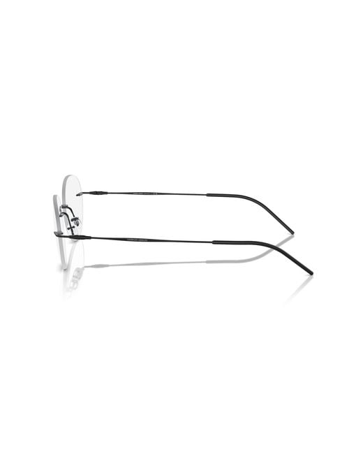 Giorgio Armani Black Ar5147 3001 Optical Frames Metal Transparent Pantos Normal for men