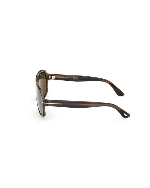 Tom Ford Green Ft1335 William-02 55N Sunglasses Acetate Squared Normal for men
