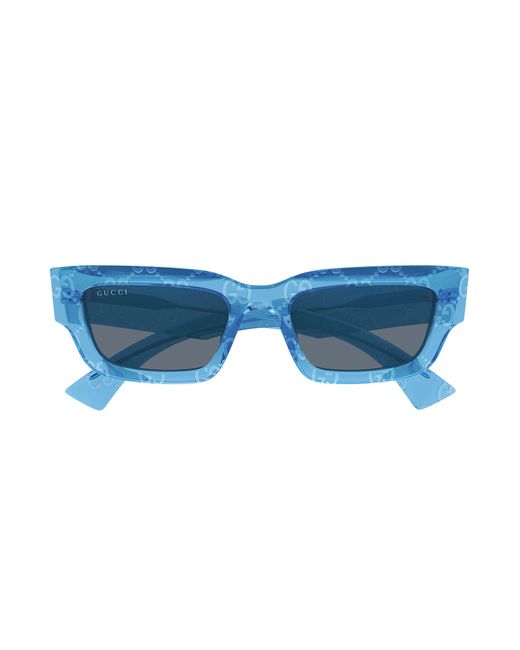Gucci Blue Gg1838S 010 Sunglasses Acetate Squared for men