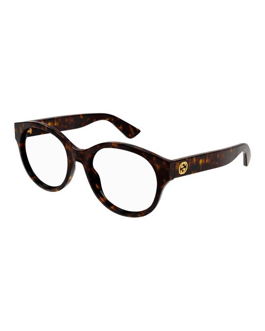Gucci Black Gg1580O 002 Optical Frames Injected Transparent Round