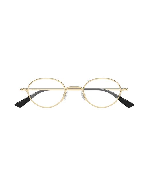 McQueen Black Am0562O 002 Optical Frames Metal Transparent Round