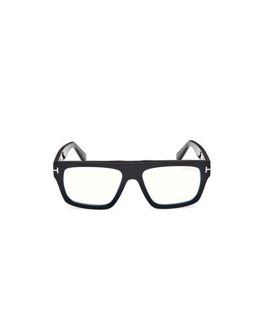 Tom Ford Black Ft6084-B 001 Optical Frames Acetate Squared Normal for men