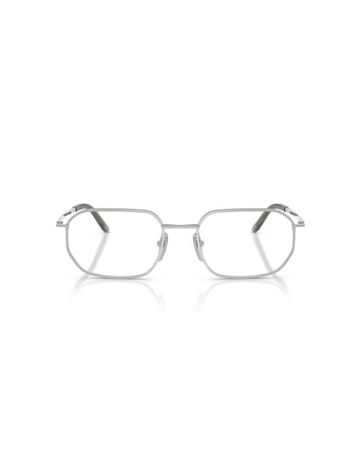 Prada Black Pr D51V 1Bc1O1 Optical Frames Metal Transparent Geometric Normal for men