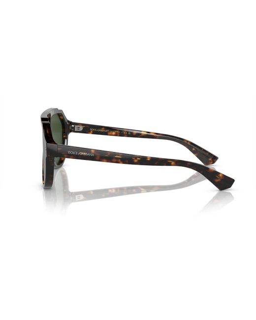 Dolce & Gabbana Black Dg4452 502/71 Sunglasses Acetate Pilot Normal for men