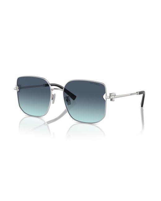 Tiffany & Co Black Tf3105D 60019S Sunglasses Steel Squared Normal Shaded