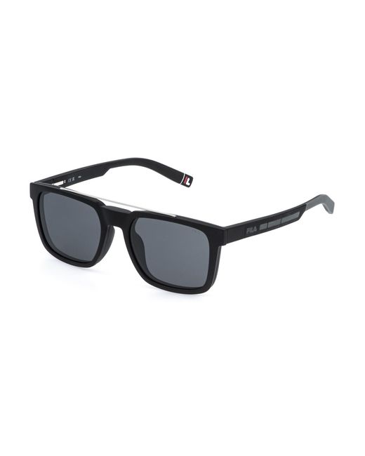 Fila Black Ufia90 U28P Optical Frames Injected Smoke Squared for men