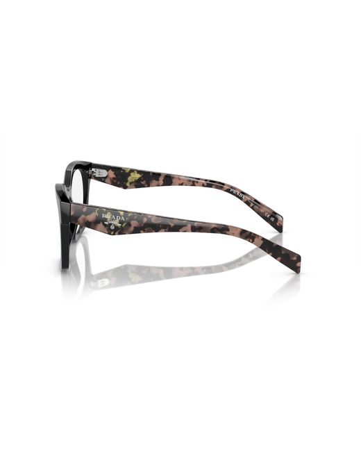 Prada Black Pr A05V 13P1O1 Optical Frames Acetate Transparent Geometric Normal