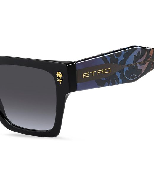 Etro Black 0128/S Ipa/Gb Sunglasses Acetate Squared Normal Nuanced