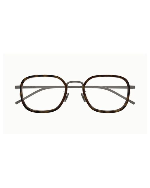 Bottega Veneta Black Bv1427Oa 002 Optical Frames Titanium Transparent Squared