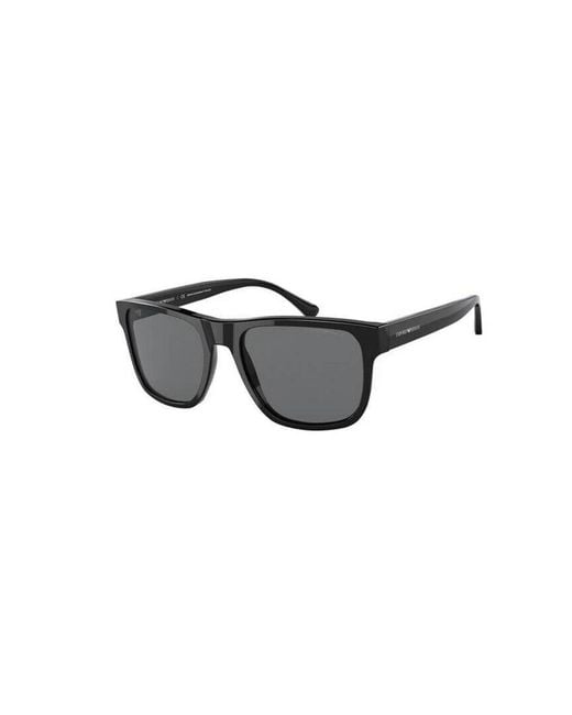 Emporio Armani Black Ea4163 587587 Sunglasses Plastic Squared Normal for men