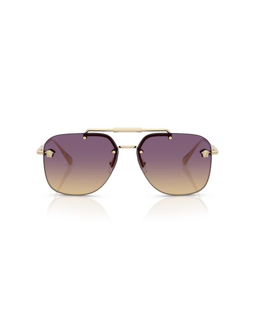 Versace Black Ve2296 125270 Sunglasses Metal Squared Normal Nuanced