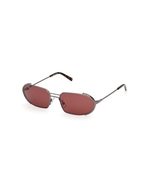 Gcds Black Gd0078 13S Sunglasses Metal Bordeaux Round Normal