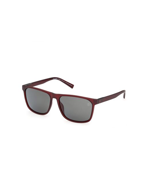 Timberland Black Tb9312 67D Sunglasses Injected Smoke Squared Polarized for men