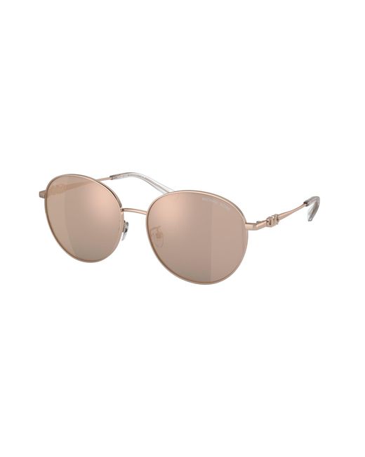 Michael Kors Black Mk1119 1108M5 Sunglasses Metal Round Polarized Mirror
