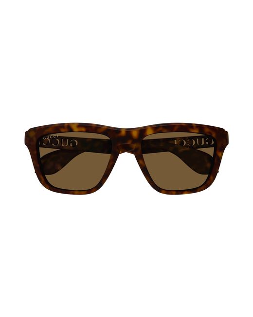 Gucci Black Gg1571S 002 Sunglasses Injected Squared for men