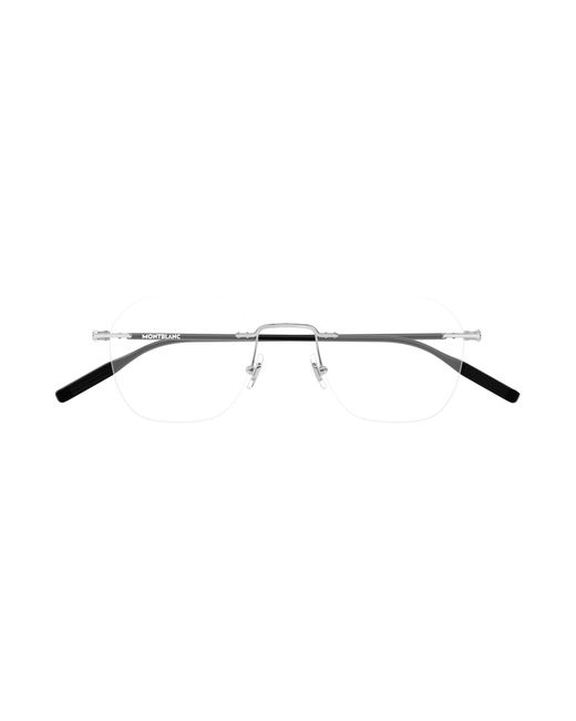Montblanc Black Mb0471O 003 Optical Frames Metal Transparent Round for men