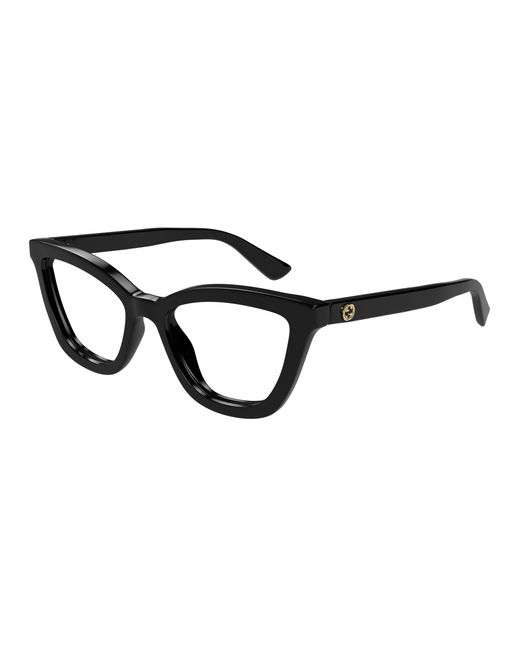 Gucci Black Gg1686O 001 Optical Frames Acetate Transparent Round