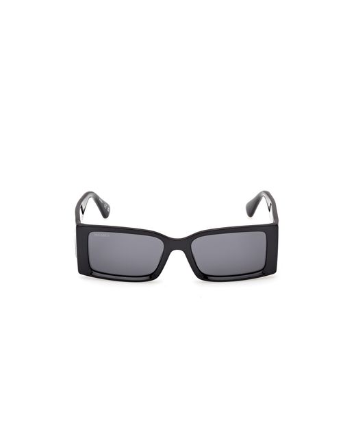 MAX&Co. Black Mo0130 01A Sunglasses Injected Smoke Squared Normal