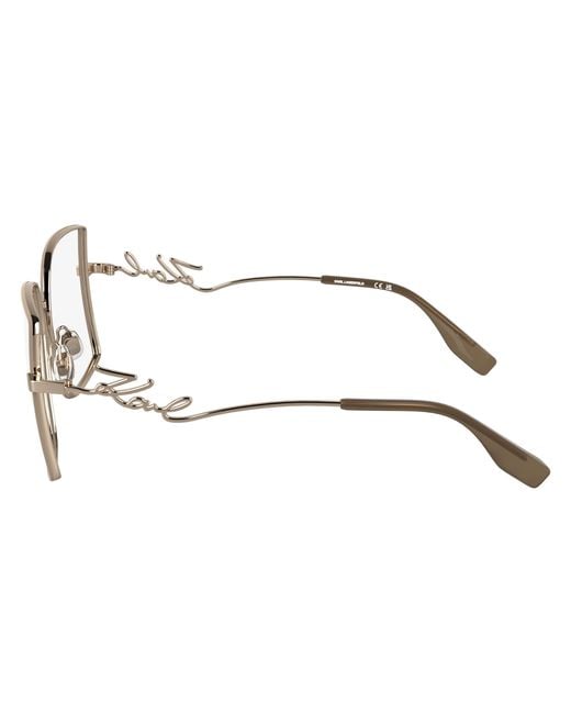 Karl Lagerfeld Black Kl359 770 Optical Frames Metal Squared Normal