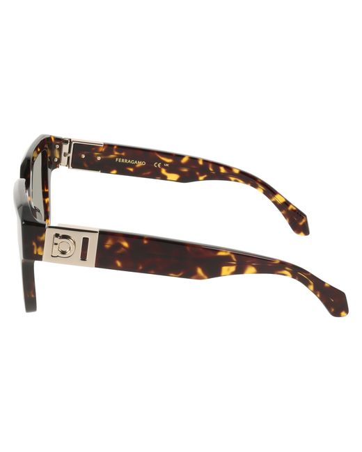 Ferragamo Black Sf2084S 242 Sunglasses Acetate Squared Normal