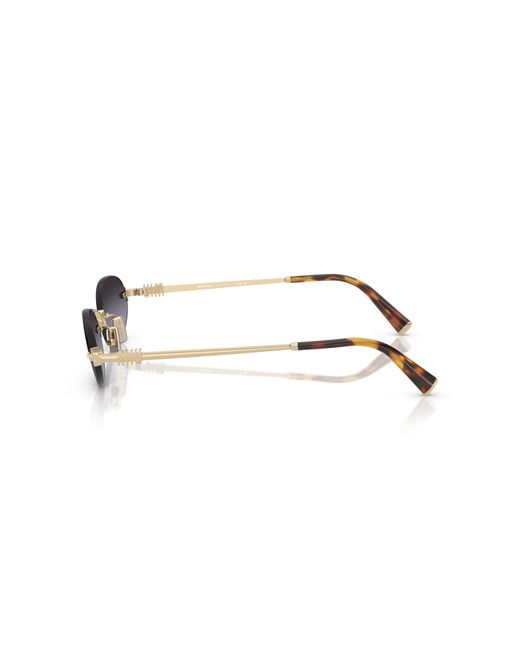 Miu Miu Black Mu A54S Zvn5D1 Sunglasses Metal Round Normal Shaded