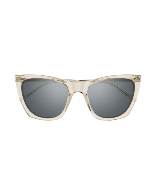 Saint Laurent Black Sl 214 Kate Thin 004 Sunglasses Acetate Cat Eye