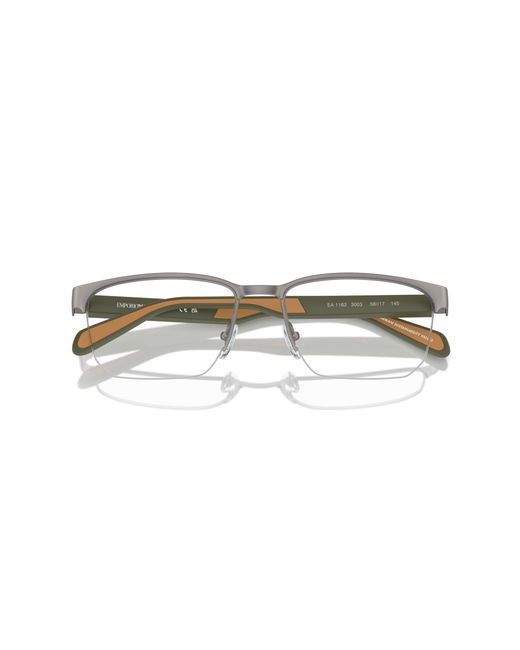 Emporio Armani Black Ea1162 3003 Optical Frames Metal Geometric Normal for men