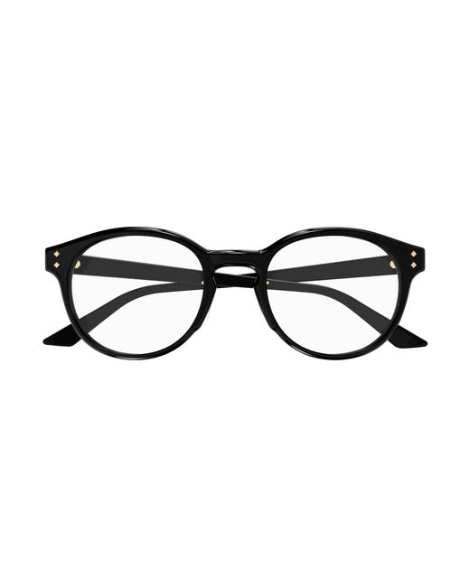 Gucci Black Gg1898Oa 001 Optical Frames Acetate Transparent Round for men