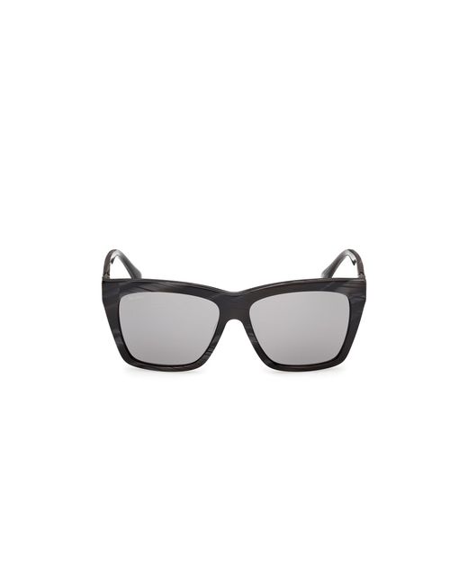 Max Mara Black Mm0193 63A Sunglasses Acetate Smoke Squared Normal