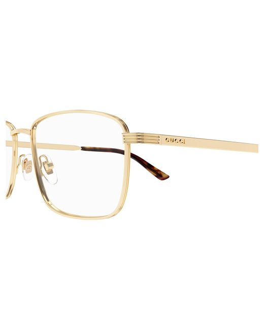 Gucci Black Gg1882O 002 Optical Frames Metal Transparent Squared for men