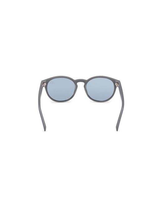 Timberland Black Tb00077 91D Sunglasses Injected Smoke Round Polarized