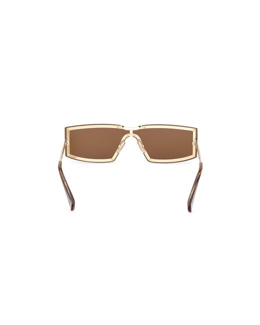 Max Mara Black Mm0118 Miller1 32E Sunglasses Metal Squared Normal