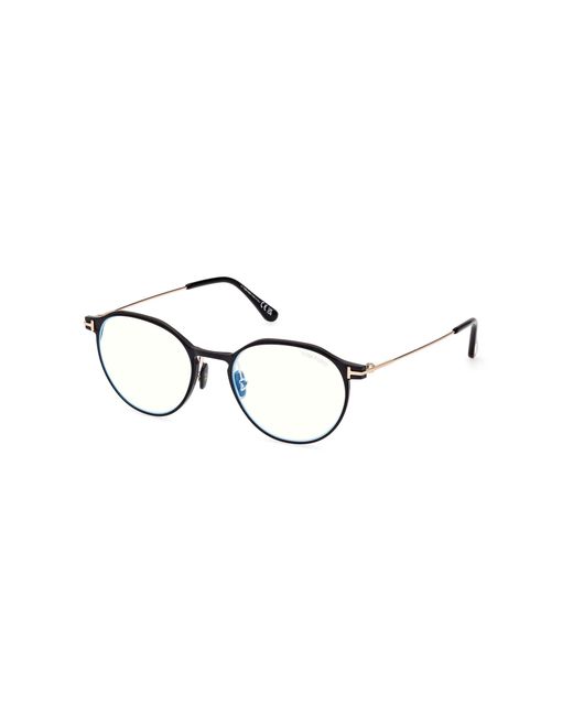 Tom Ford Black Ft5866-B 002 Optical Frames Metal Round Normal for men