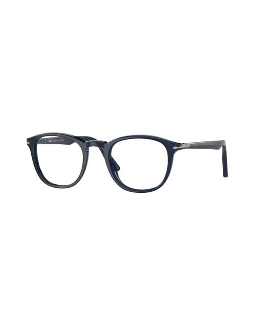 Persol Black Po3143V 1141 Optical Frames Acetate Transparent Round Normal for men