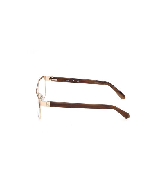 Guess Black Gu50367 32 Optical Frames Metal Squared Normal for men
