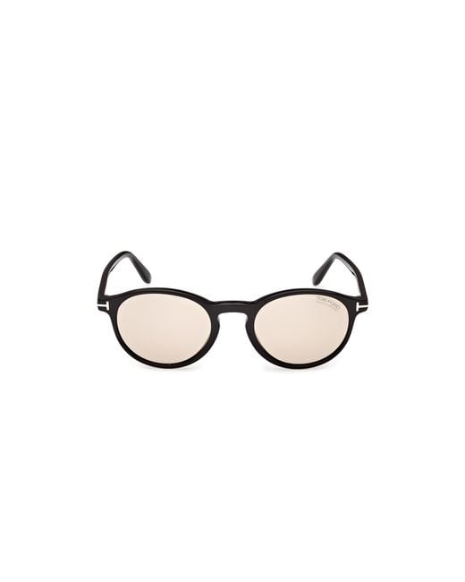 Tom Ford Black Ft1331 Prescott-02 01E Sunglasses Acetate Round Photochromic for men